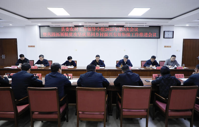县委农村工作领导小组2025年第3次会议暨巩固拓展脱贫攻坚成果同...