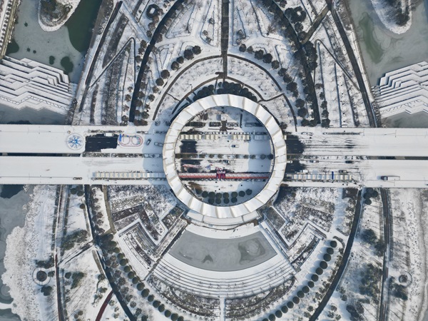 诗意浪漫 双鹤湖中央公园上新“雪景大片”！