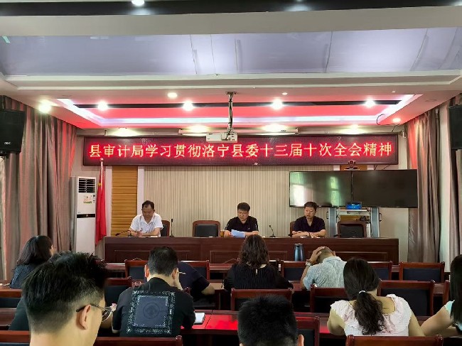 洛宁县审计局学习贯彻县委十三届十次全会精神