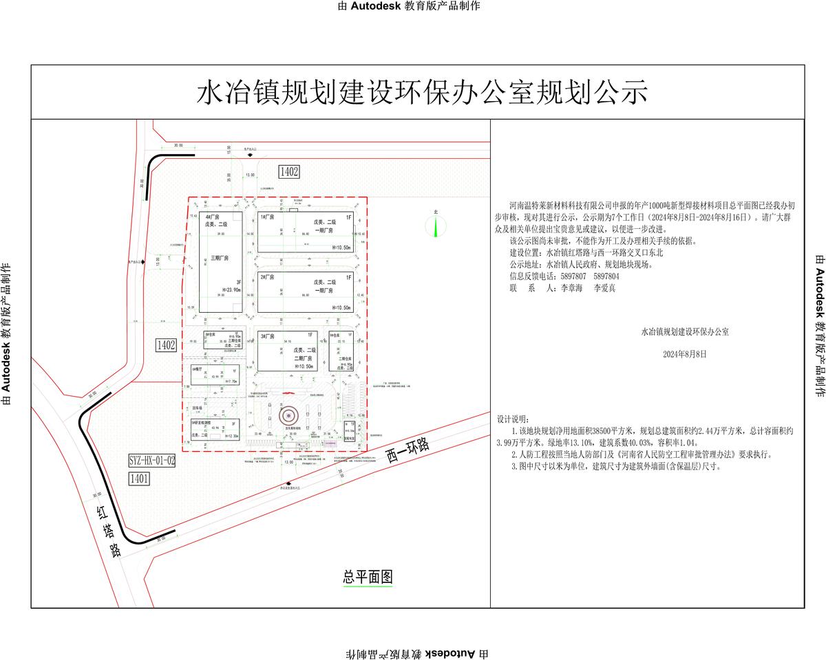 水冶镇规划建设环保办公室规划公示