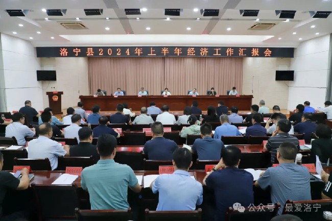 洛宁县召开上半年经济工作汇报会