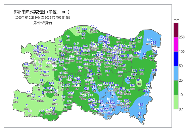 今天傍晚到夜里，郑州大雨，局部暴雨