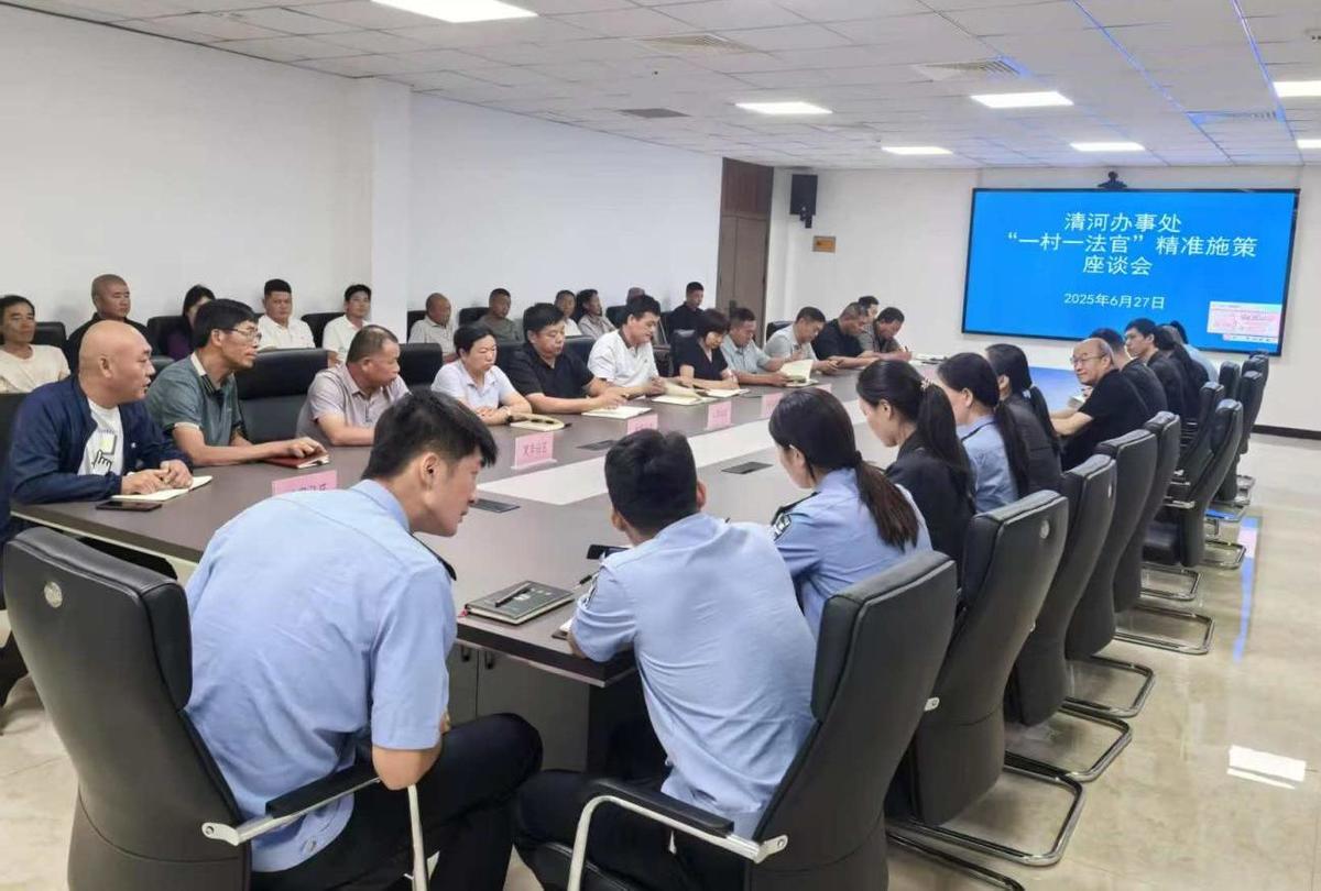 清河办事处召开“一村一法官”精准施策座谈会