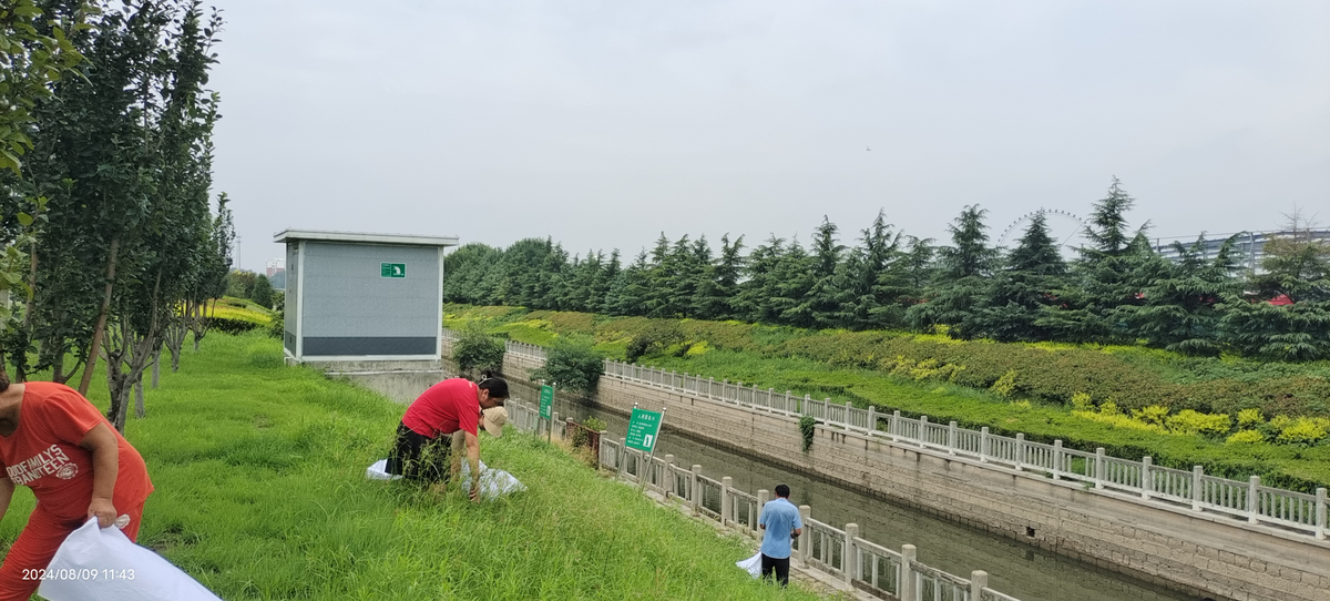 组织开展濮水河河河道岸坡垃圾清理专项行动