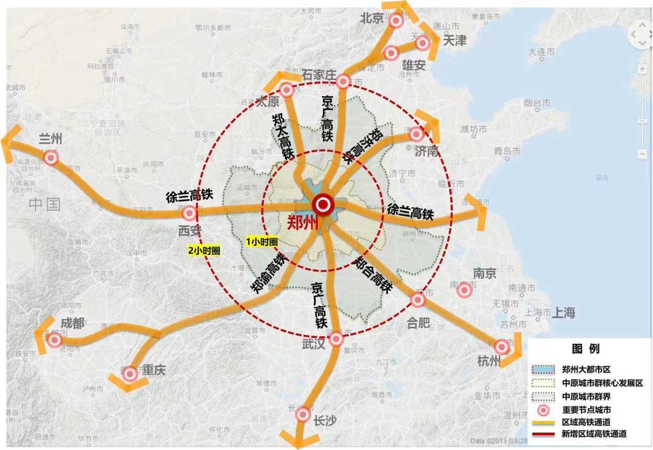 郑州米字形高铁规划图片