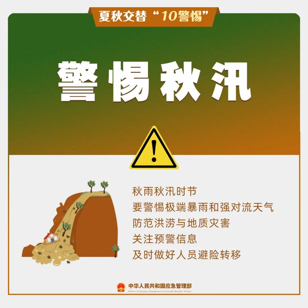 夏秋交替“10警惕“