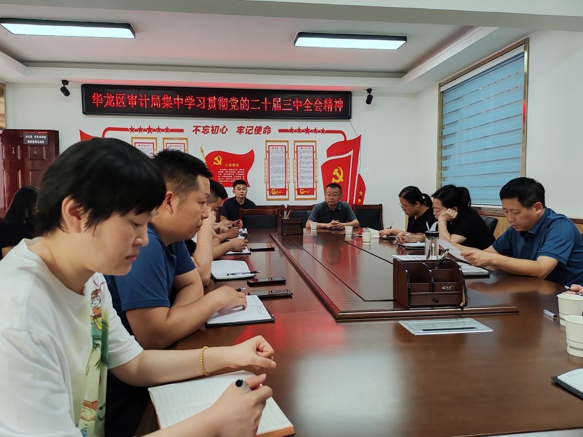 华龙区审计局深入学习二十届三中全会精神