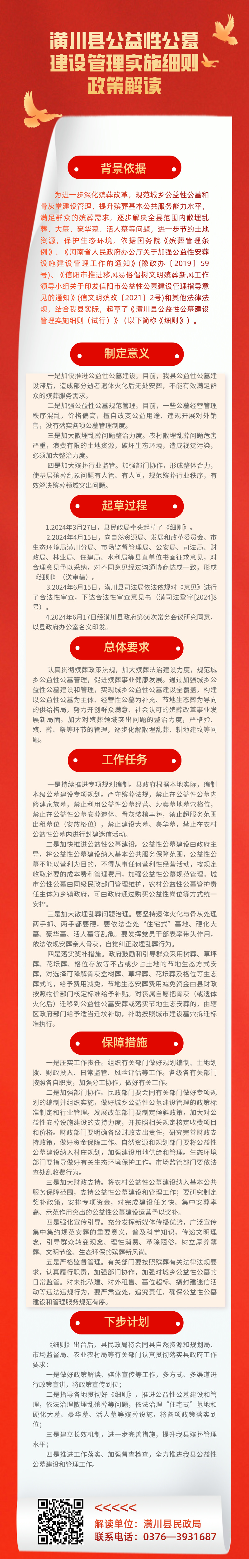 【图片解读】潢政办〔2024〕25号潢川县公益性公墓建设管理实施细则（试行）政策解读