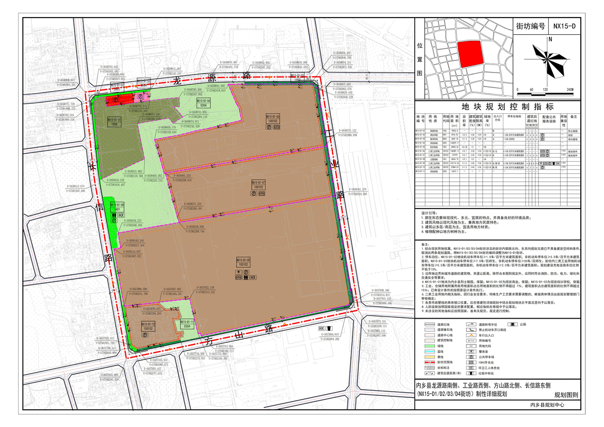 《内乡县龙源路南侧、工业路西侧、方山路北侧、长信路东侧（NX15-D1D2D3D4街坊）控制性详细规划》华福展板
