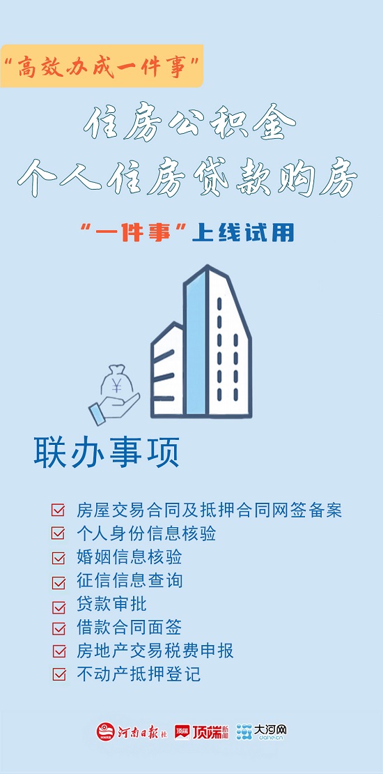 河南高效办成公积金贷款购房“一件事”