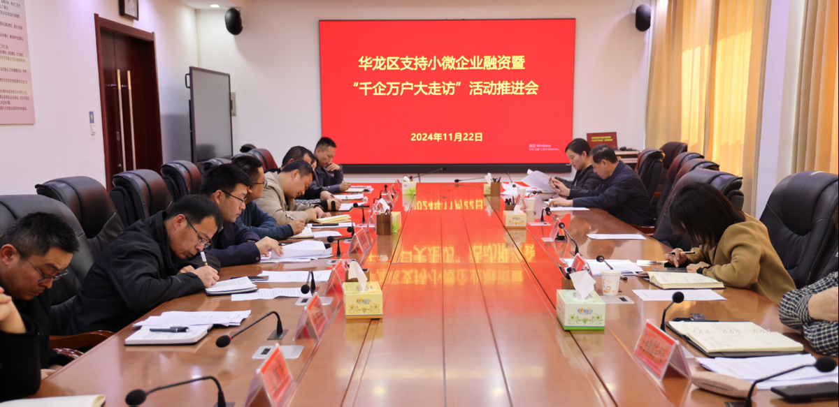 华龙区召开支持小微企业融资暨“千企万户大走访”活动推进会