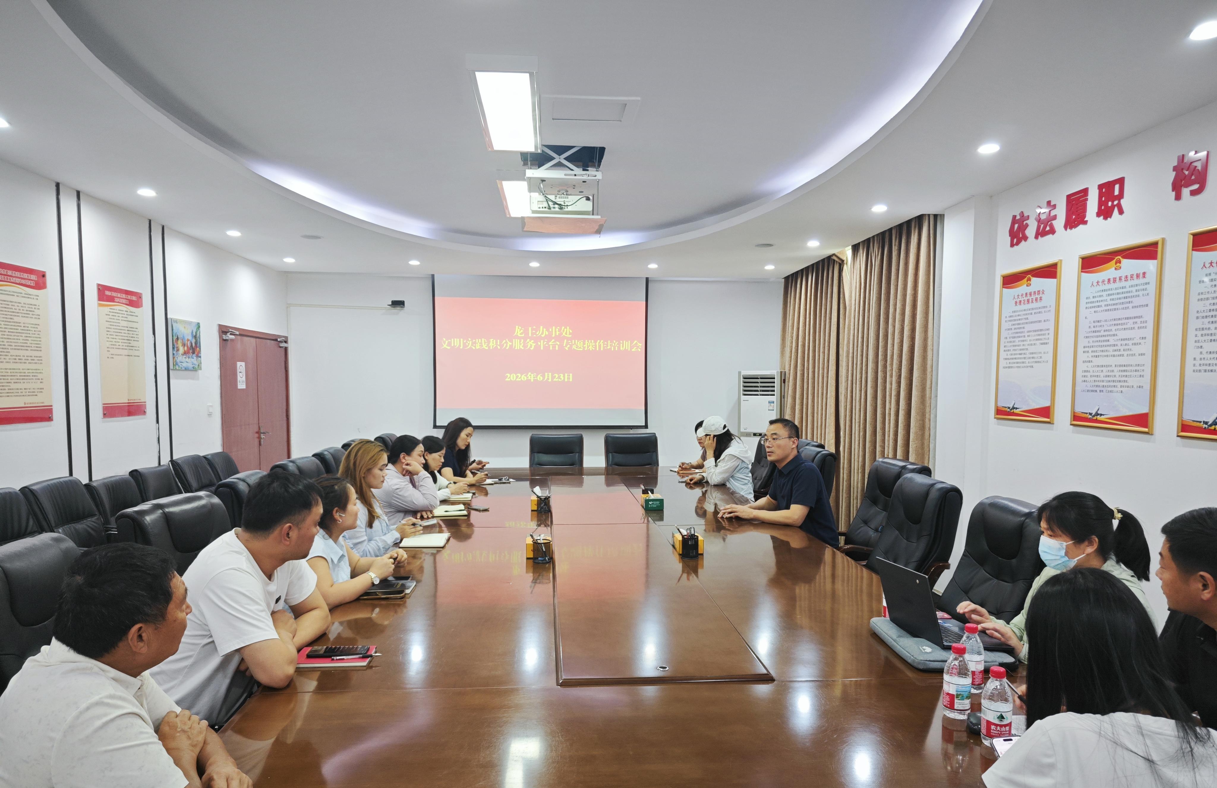 龙王办事处开展新时代文明实践服务平台操作培训 赋能“五清四建”提质增效
