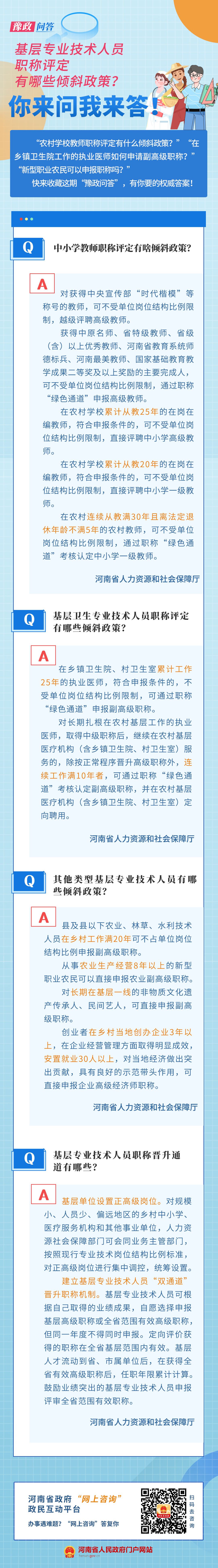 豫政問答丨基層專業(yè)技術(shù)人員職稱評定有哪些傾斜政策？一起來看