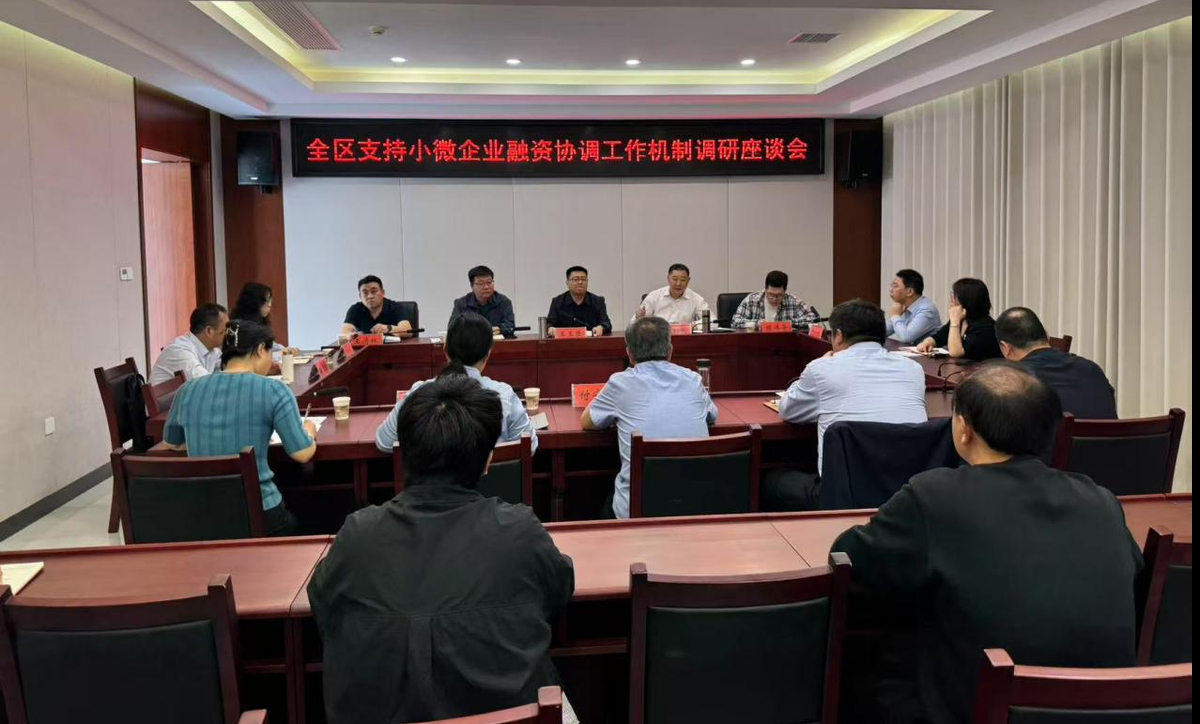 華龍區召開小微企業融資協調機制調研座談會