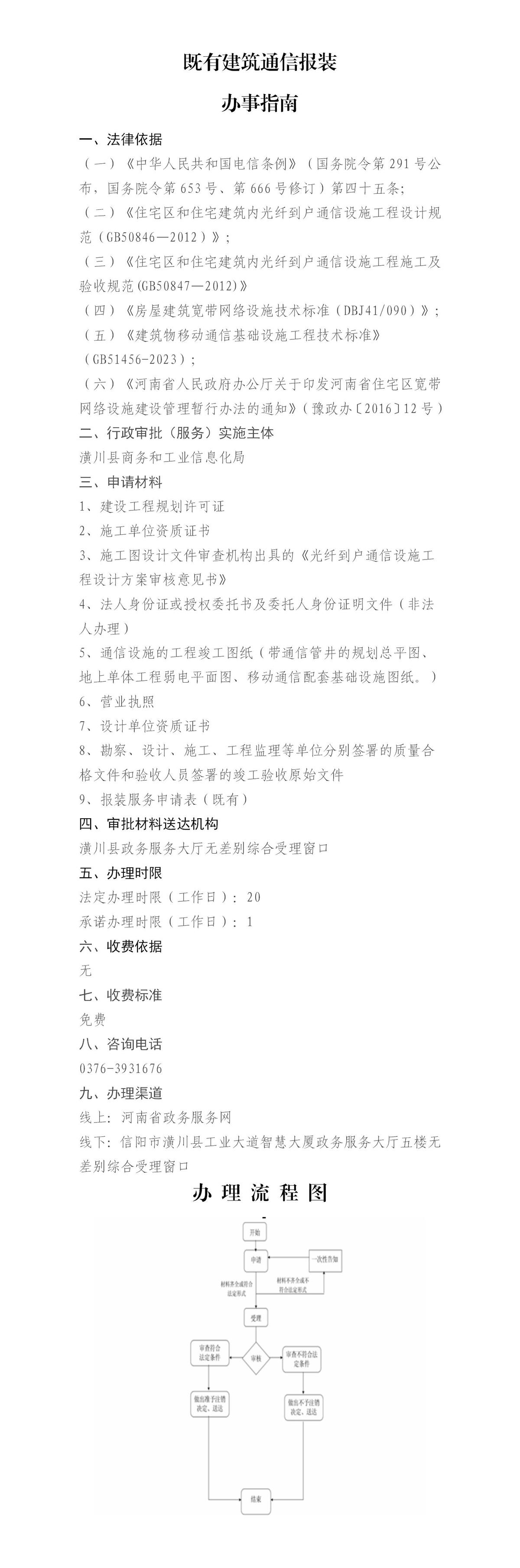 既有建筑通信报装办事指南