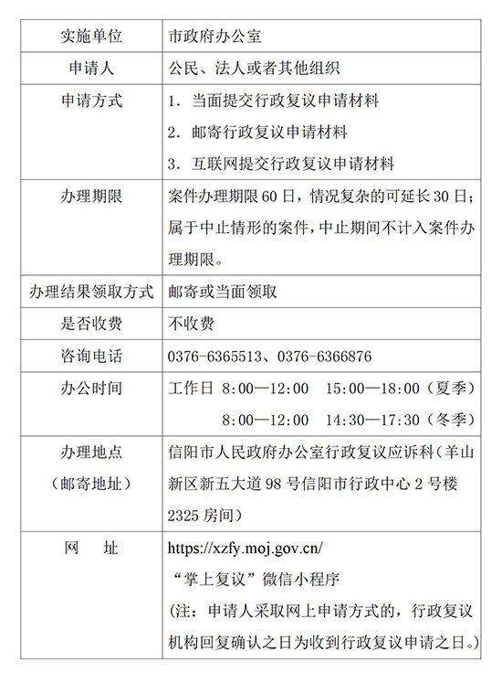 行政复议办事指南